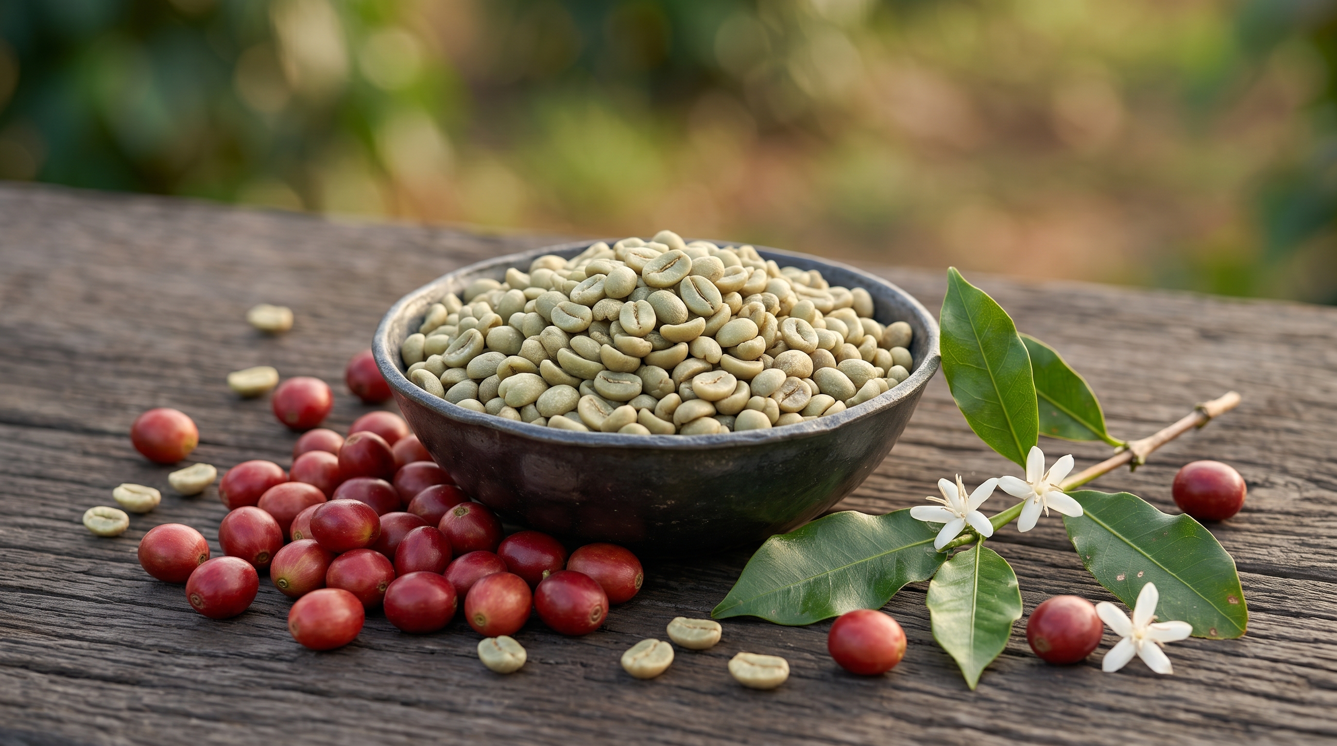 Coffee plants growing on a plantation