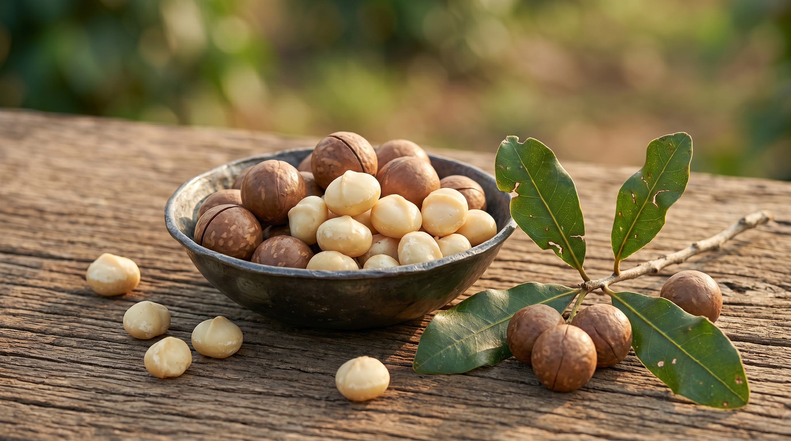 Macadamia nuts in shell
